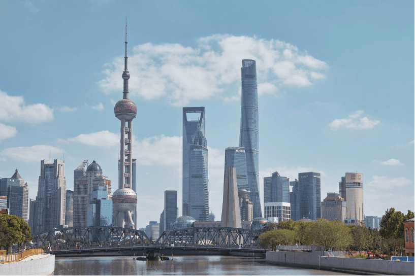 Shanghai’s skyline across the Huangpu River